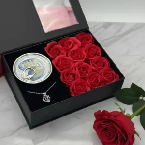 Gold Pearl Necklace Luxury Gift Box